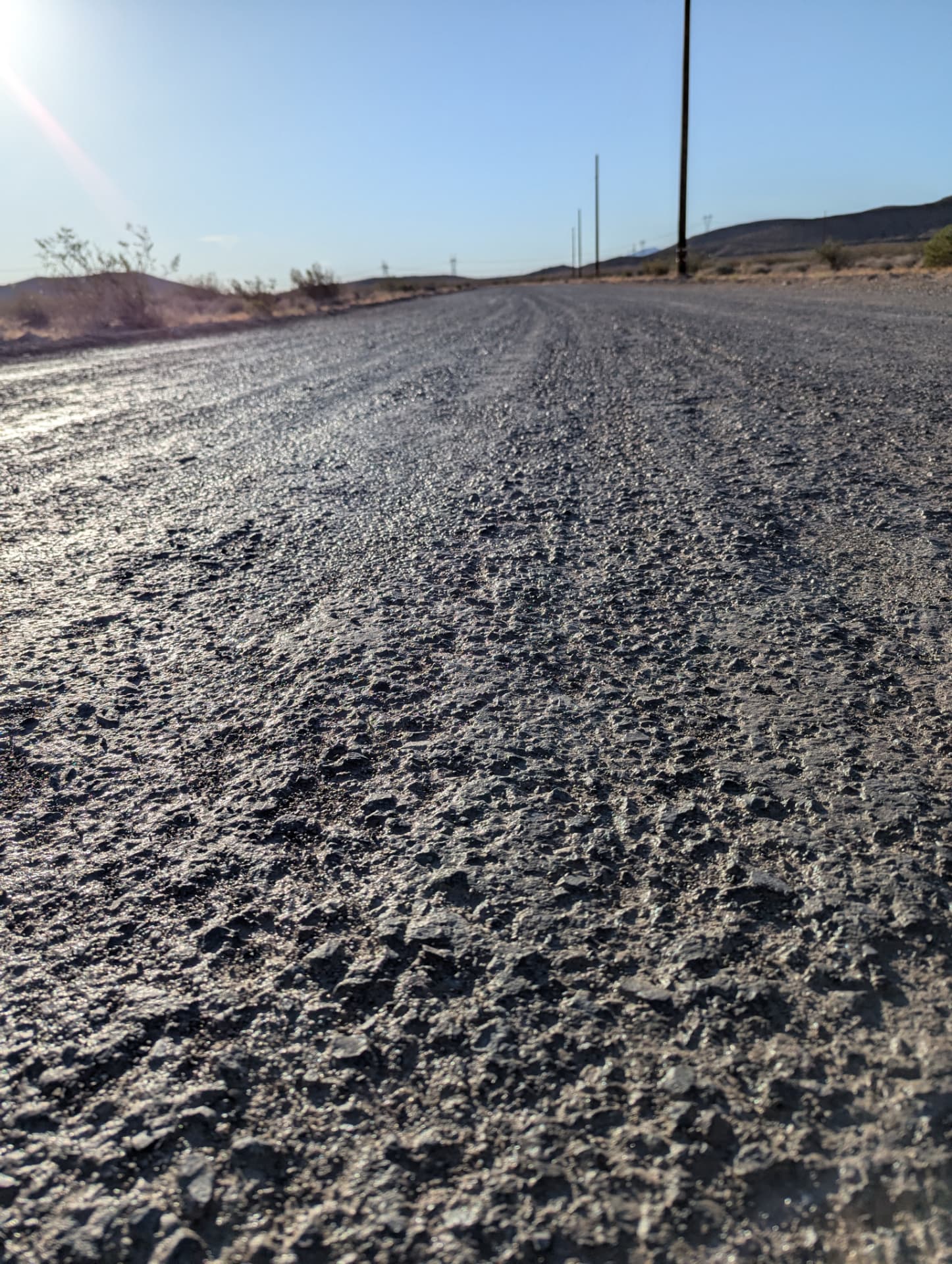 Cured Terralok-stabilized road surface